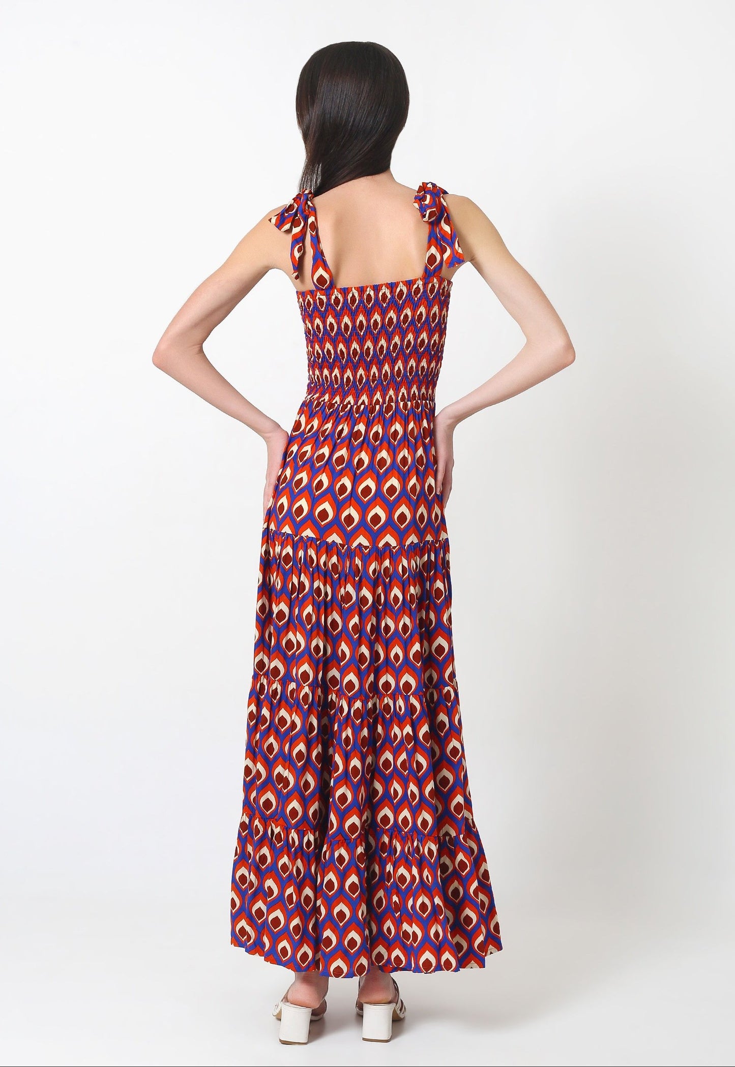 Malika Maxi Dress - Peacock Royal Blue