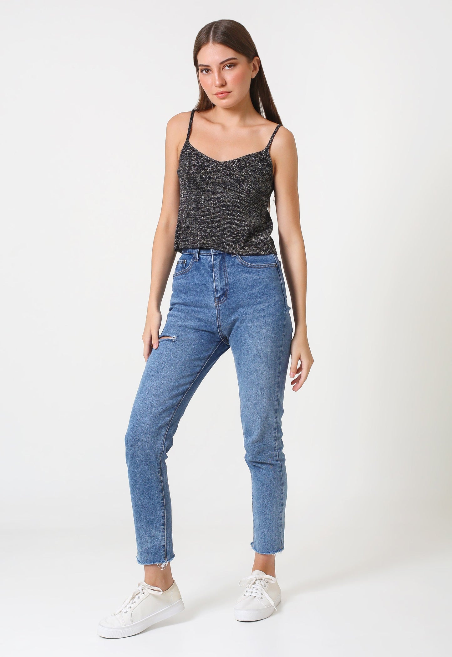 Raely Top Black Gold