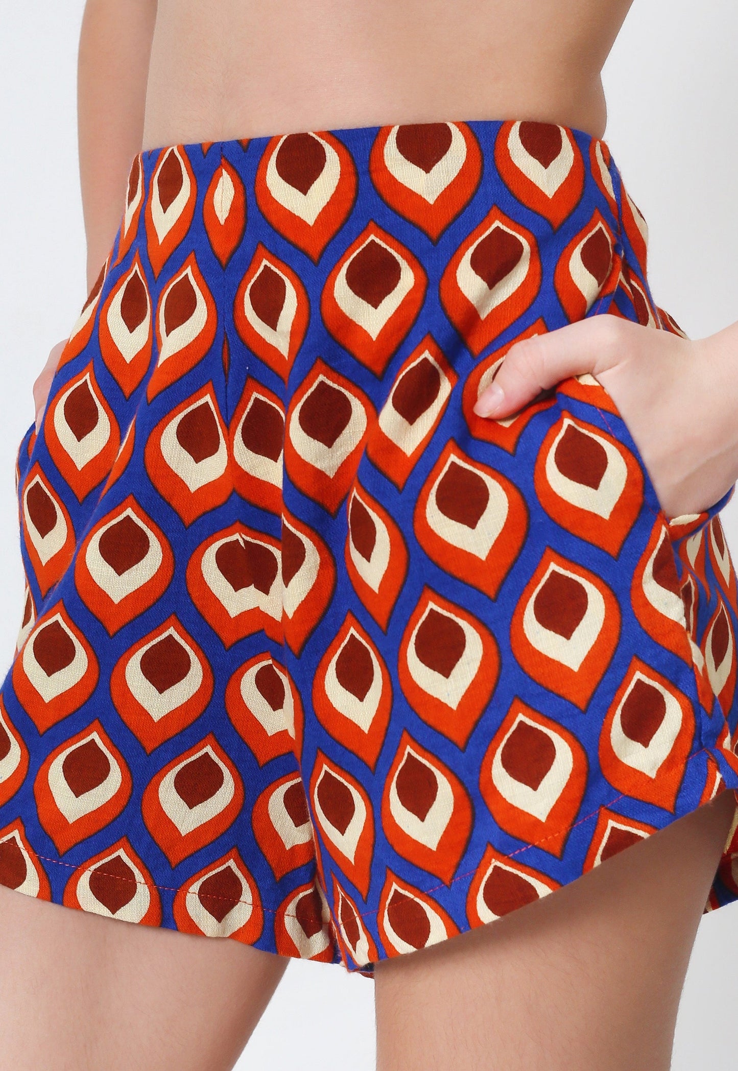 Lola Short - Peacock Royal Blue
