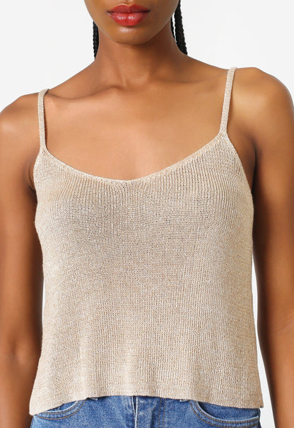 Raely Top Beige Gold