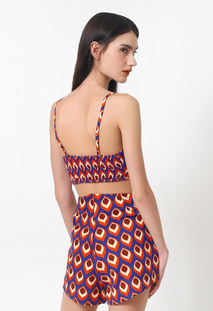 Lola Short - Peacock Royal Blue