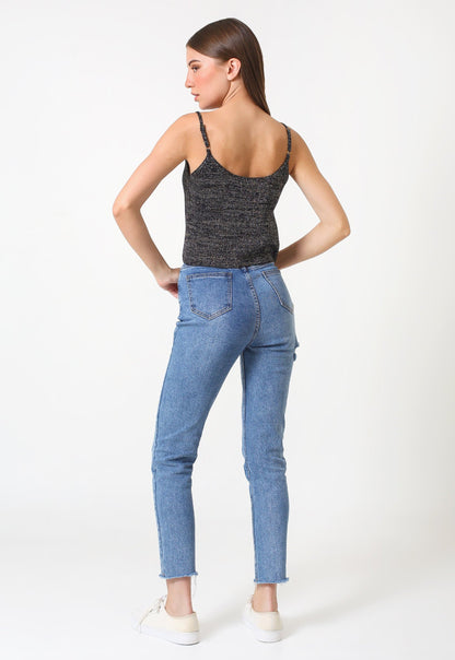 Raely Top Black Gold