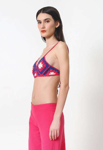 Lyra Top Crochet Fuschia