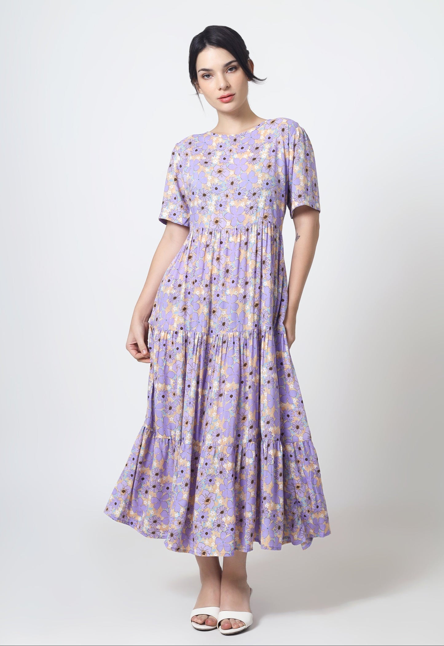 Danica Midi Dress Crysant Violet