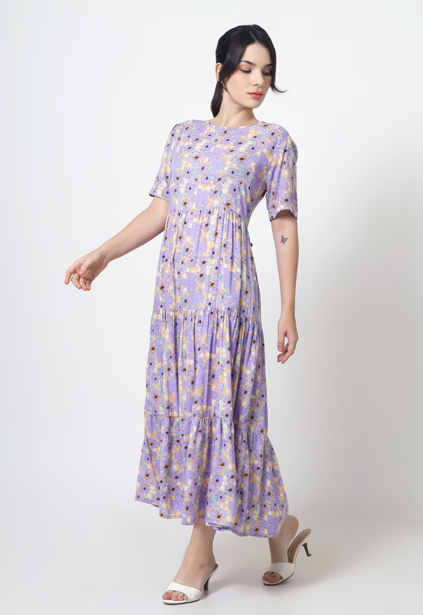 Danica Midi Dress Crysant Violet