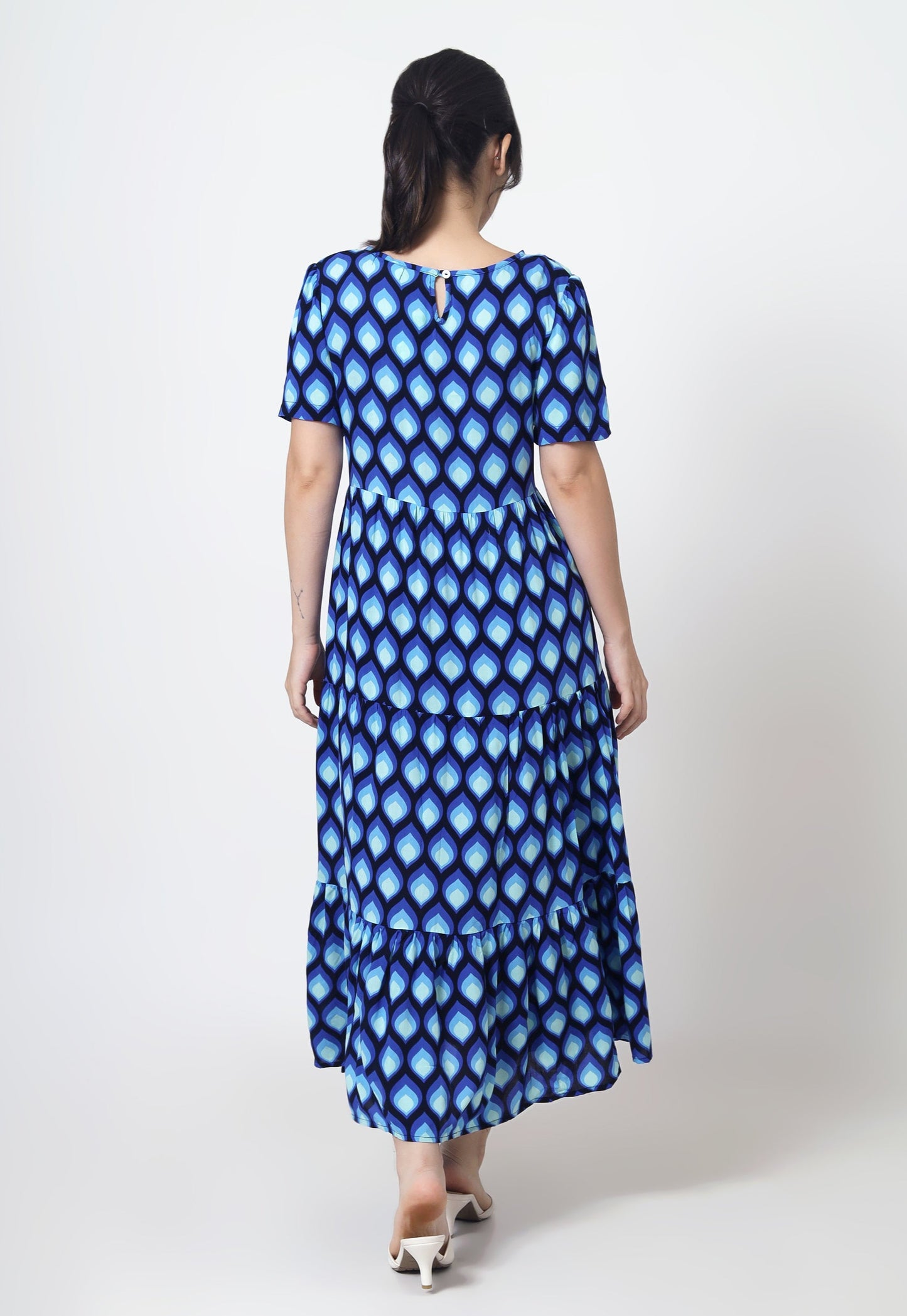 Danica Midi Dress Peacock Blues