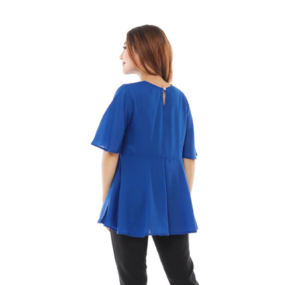 Top, summer top, rayon, royal blue, bali boat shed, zalora, online store, beachwear, bali fashion