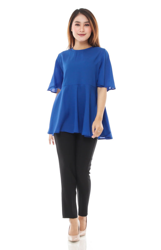 Top, summer top, rayon, royal blue, bali boat shed, zalora, online store, beachwear, bali fashion