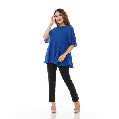 Top, summer top, rayon, royal blue, bali boat shed, zalora, online store, beachwear, bali fashion