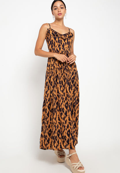 Bella Maxi Dress Leo Brown