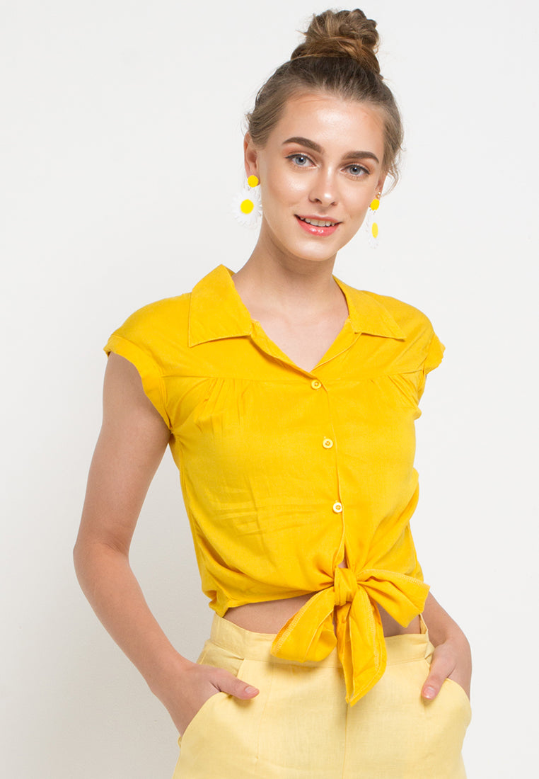 Scarlet Crop Top Mustard