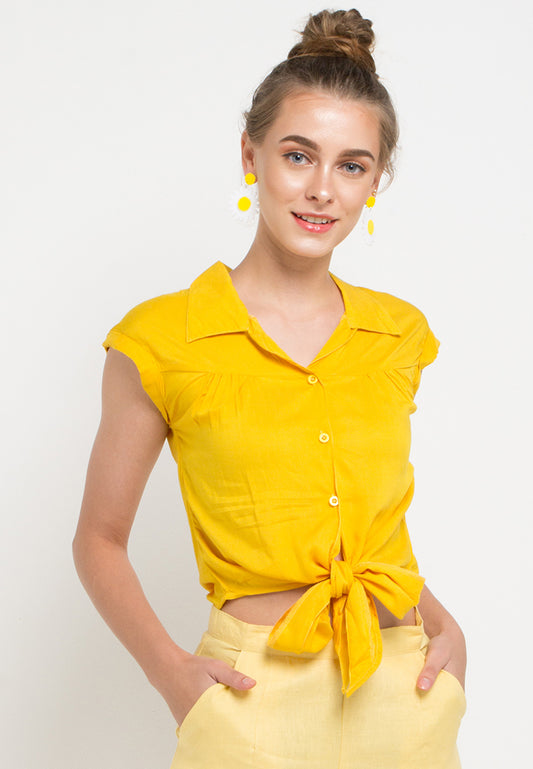 Scarlet Crop Top Mustard