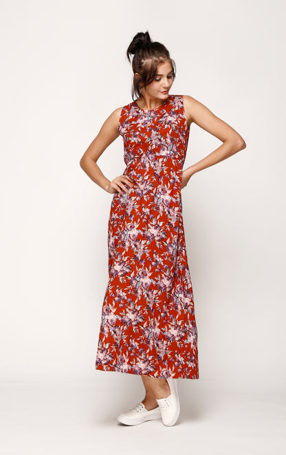 Michigan Maxi Dress - Mocca Classic Rose